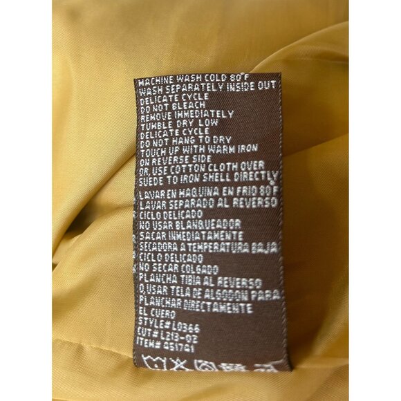 Stan Herman Studio M Medium Tan Leather Jacket 100% Leather Button Front Pockets - Picture 6 of 11